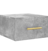 VidaXL Nachtkastjes 2 st wandgemonteerd 35x35x20 cm betongrijs