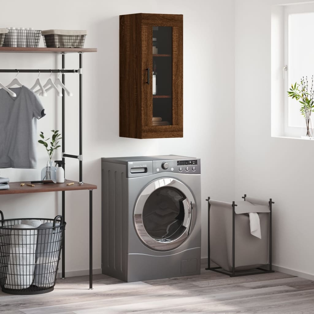 VidaXL Wandkast 34,5x34x90 cm bruin eikenkleur