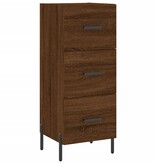 VidaXL Dressoir 34,5x34x90 cm bewerkt hout bruin eikenkleur