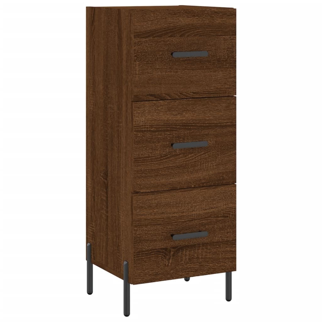 VidaXL Dressoir 34,5x34x90 cm bewerkt hout bruin eikenkleur