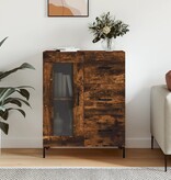 Dressoir 69,5x34x90 cm bewerkt hout gerookt eikenkleurig