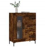 Dressoir 69,5x34x90 cm bewerkt hout gerookt eikenkleurig