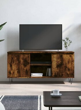 VidaXL Tv-meubel 104x35x50 cm bewerkt hout gerookt eikenkleurig