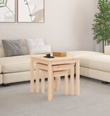 VidaXL Tafeltjesset 3 st massief grenenhout