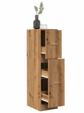 VidaXL Apothekerskast 30x41x118 cm bewerkt hout artisanaal eikenkleur
