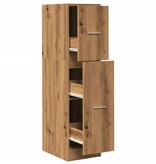 VidaXL Apothekerskast 30x41x118 cm bewerkt hout artisanaal eikenkleur