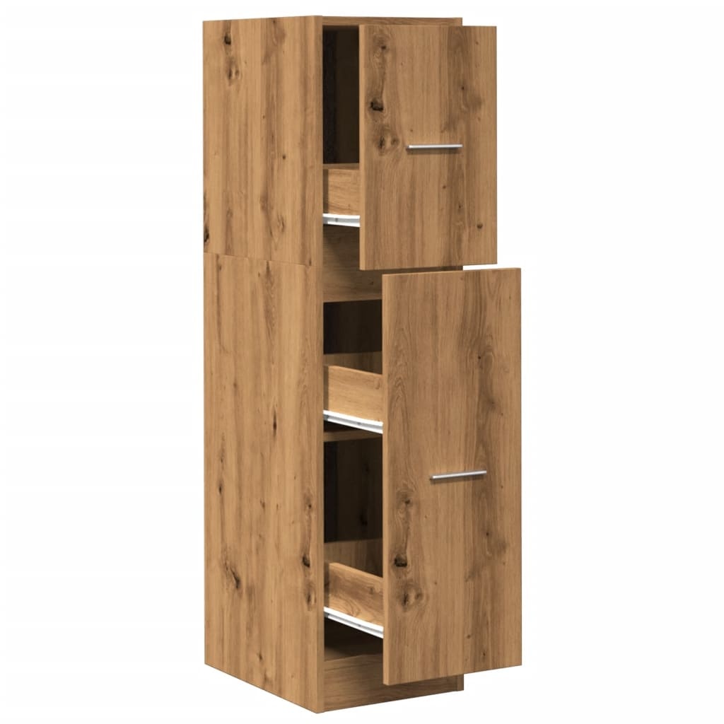 VidaXL Apothekerskast 30x41x118 cm bewerkt hout artisanaal eikenkleur