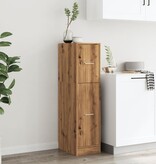 VidaXL Apothekerskast 30x41x118 cm bewerkt hout artisanaal eikenkleur