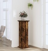 VidaXL Plantenstandaard 33x33x100 cm bewerkt hout gerookt eikenkleurig