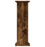 VidaXL Plantenstandaard 33x33x100 cm bewerkt hout gerookt eikenkleurig
