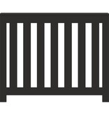 VidaXL Radiatorombouw 104x20x82 cm bewerkt hout zwart