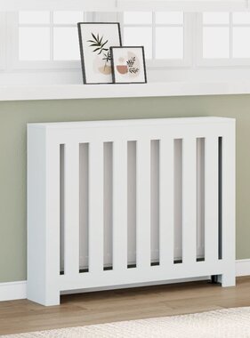VidaXL Radiatorombouw 104x20x82 cm bewerkt hout wit