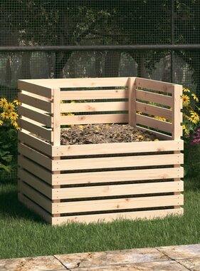 VidaXL Compostbak 80x80x78 cm massief grenenhout