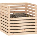 VidaXL Compostbak 80x80x78 cm massief grenenhout