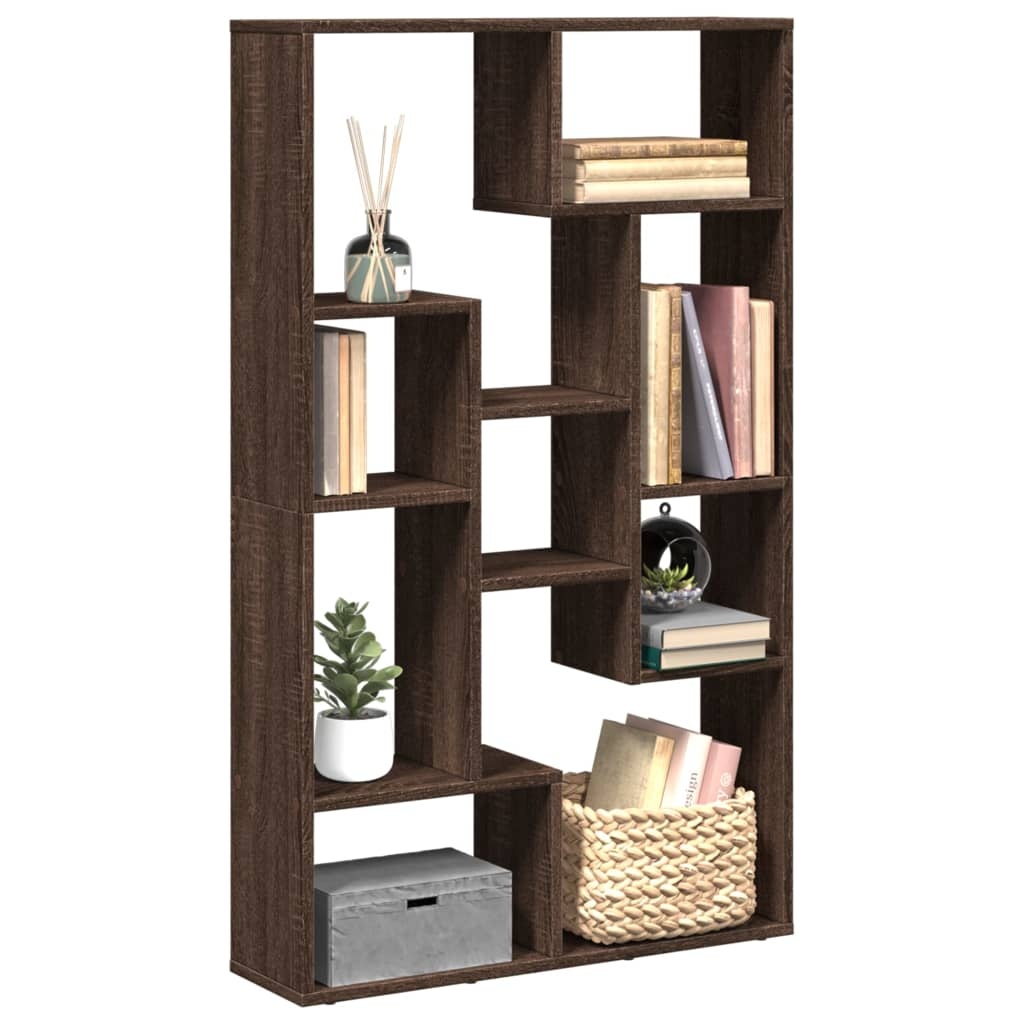 VidaXL Boekenkast 72x20x120 cm bewerkt hout bruin eikenkleurig