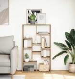 VidaXL Boekenkast 72x20x120 cm bewerkt hout artisanaal eikenkleurig