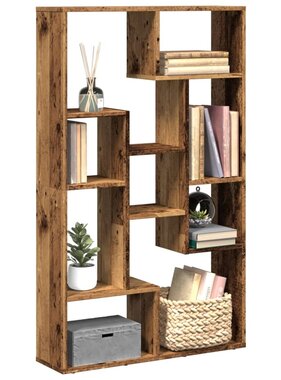 VidaXL Boekenkast 72x20x120 cm bewerkt hout oud houtkleurig