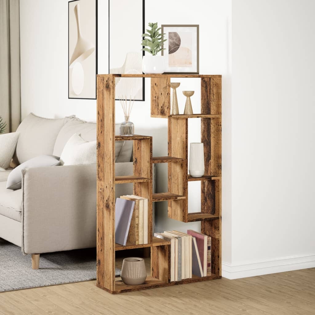 VidaXL Boekenkast 72x20x120 cm bewerkt hout oud houtkleurig