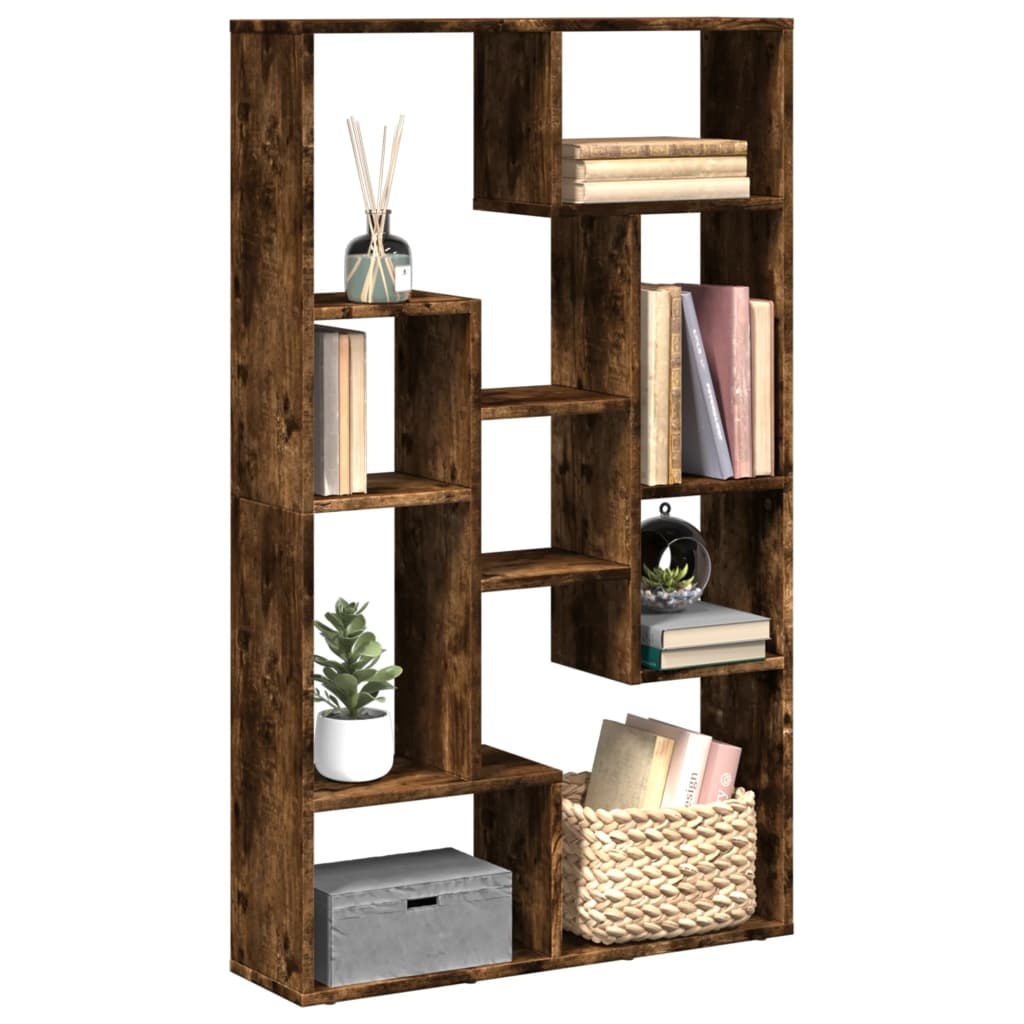 VidaXL Boekenkast 72x20x120 cm bewerkt hout gerookt eikenkleurig