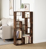 VidaXL Boekenkast 72x20x120 cm bewerkt hout gerookt eikenkleurig