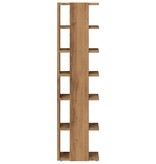 VidaXL Schoenenkasten 2 st 28x27x102 cm bewerkt hout artisanaal eiken