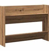 VidaXL Wandschoenenkast 80x18x60 cm bewerkt hout artisanaal eikenkleur