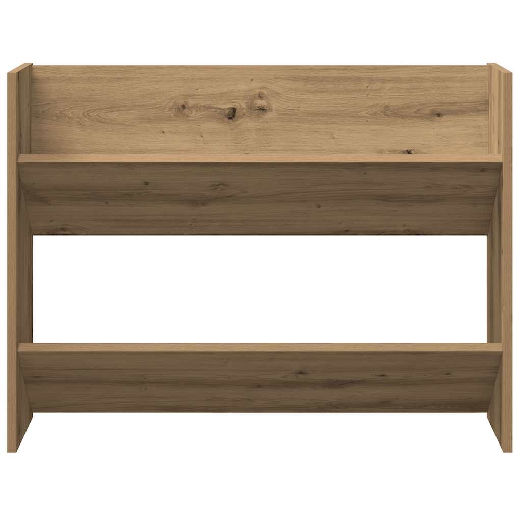 VidaXL Wandschoenenkast 80x18x60 cm bewerkt hout artisanaal eikenkleur