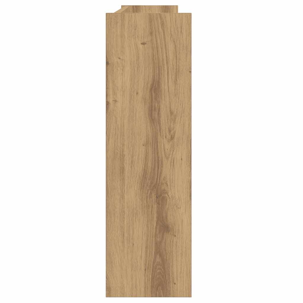 VidaXL Wandschoenenkast 80x18x60 cm bewerkt hout artisanaal eikenkleur