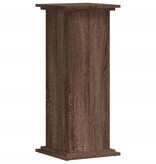 VidaXL Plantenstandaard 33x33x80 cm bewerkt hout bruin eikenkleurig