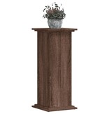 VidaXL Plantenstandaard 33x33x80 cm bewerkt hout bruin eikenkleurig