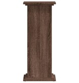 VidaXL Plantenstandaard 33x33x80 cm bewerkt hout bruin eikenkleurig