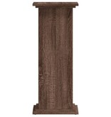 VidaXL Plantenstandaard 33x33x80 cm bewerkt hout bruin eikenkleurig
