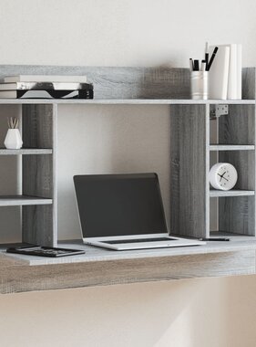 VidaXL Wandbureau 105x48x75 cm bewerkt hout grijs sonoma eikenkleurig