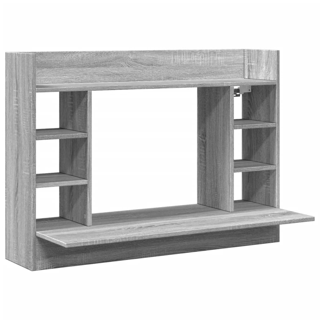 VidaXL Wandbureau 105x48x75 cm bewerkt hout grijs sonoma eikenkleurig