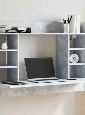 VidaXL Wandbureau 105x48x75 cm bewerkt hout betongrijs