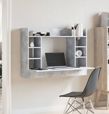 VidaXL Wandbureau 105x48x75 cm bewerkt hout betongrijs