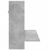 VidaXL Wandbureau 105x48x75 cm bewerkt hout betongrijs