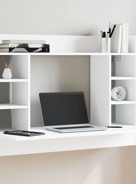 VidaXL Wandbureau 105x48x75 cm bewerkt hout wit