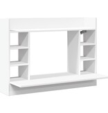 VidaXL Wandbureau 105x48x75 cm bewerkt hout wit