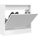 VidaXL Schoenenkast 60x21x57 cm bewerkt hout wit