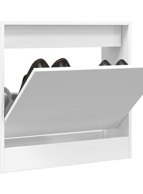 VidaXL Schoenenkast 60x21x57 cm bewerkt hout wit