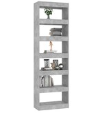 VidaXL Boekenkast/kamerscherm 60x30x198 cm betongrijs
