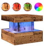 VidaXL Salontafel met LED-verlichting 50x50x40 cm oud houtkleurig