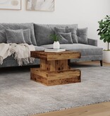 VidaXL Salontafel met LED-verlichting 50x50x40 cm oud houtkleurig