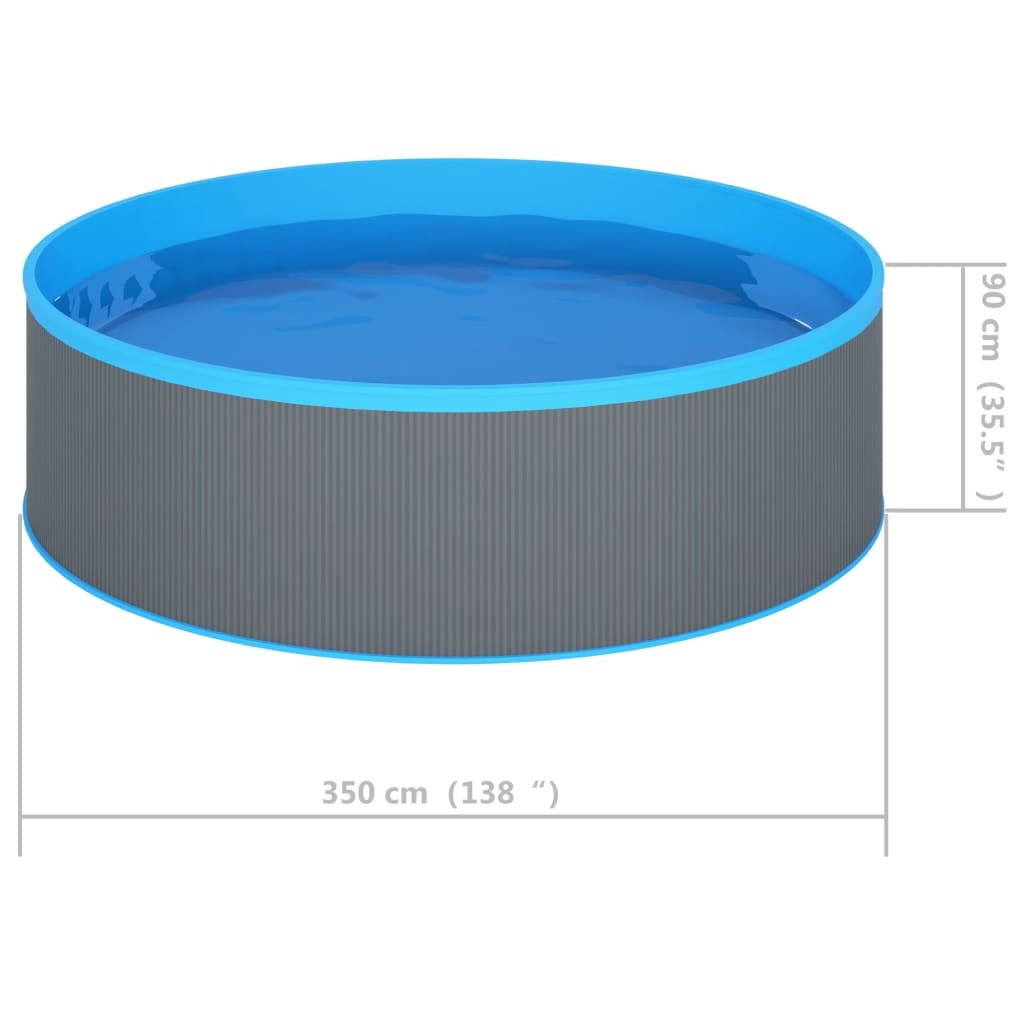 VidaXL Splasher pool 350x90 cm grijs