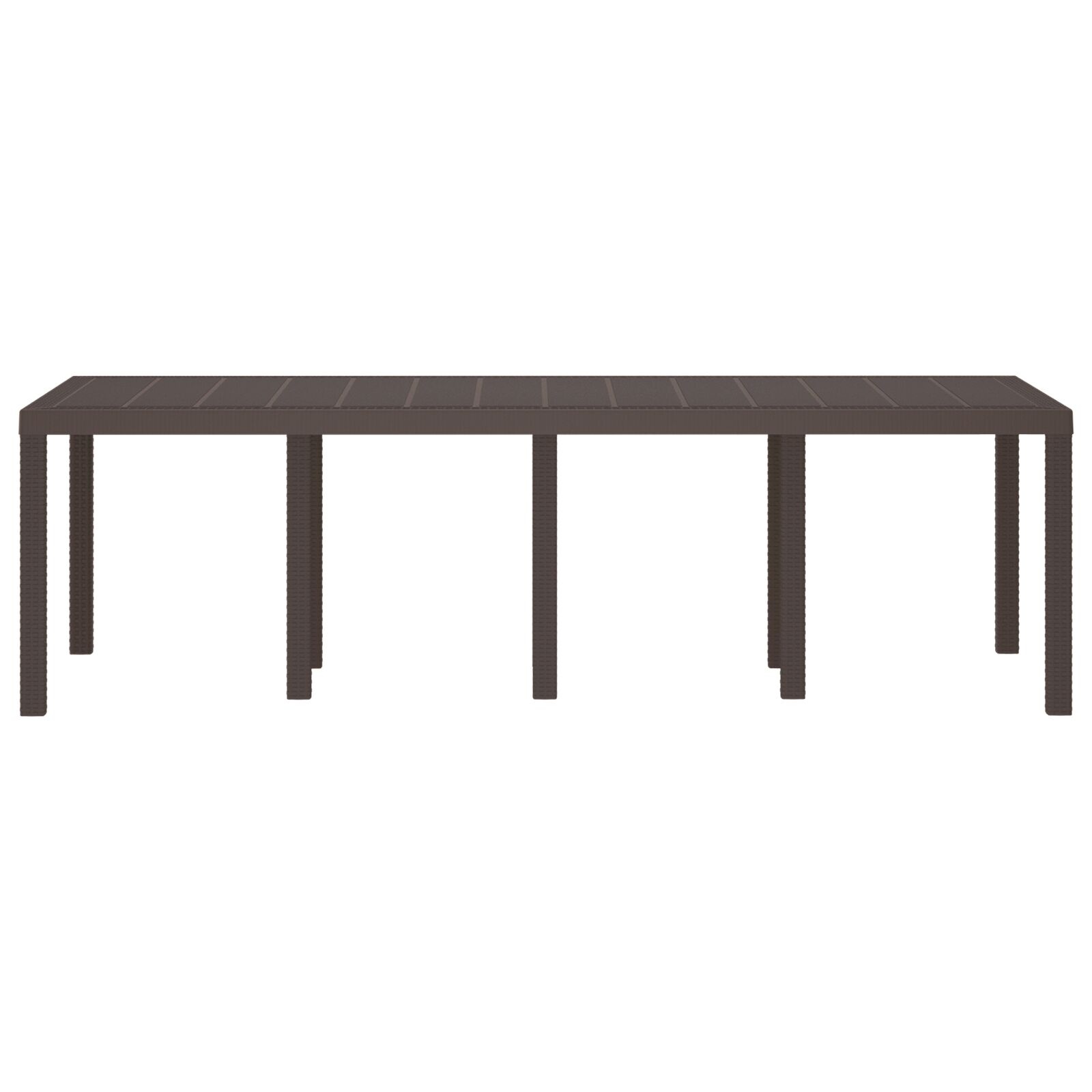 VidaXL Tuin Tafel Bruin 250x100x73 cm Poly Rattan