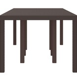 VidaXL Tuin Tafel Bruin 250x100x73 cm Poly Rattan