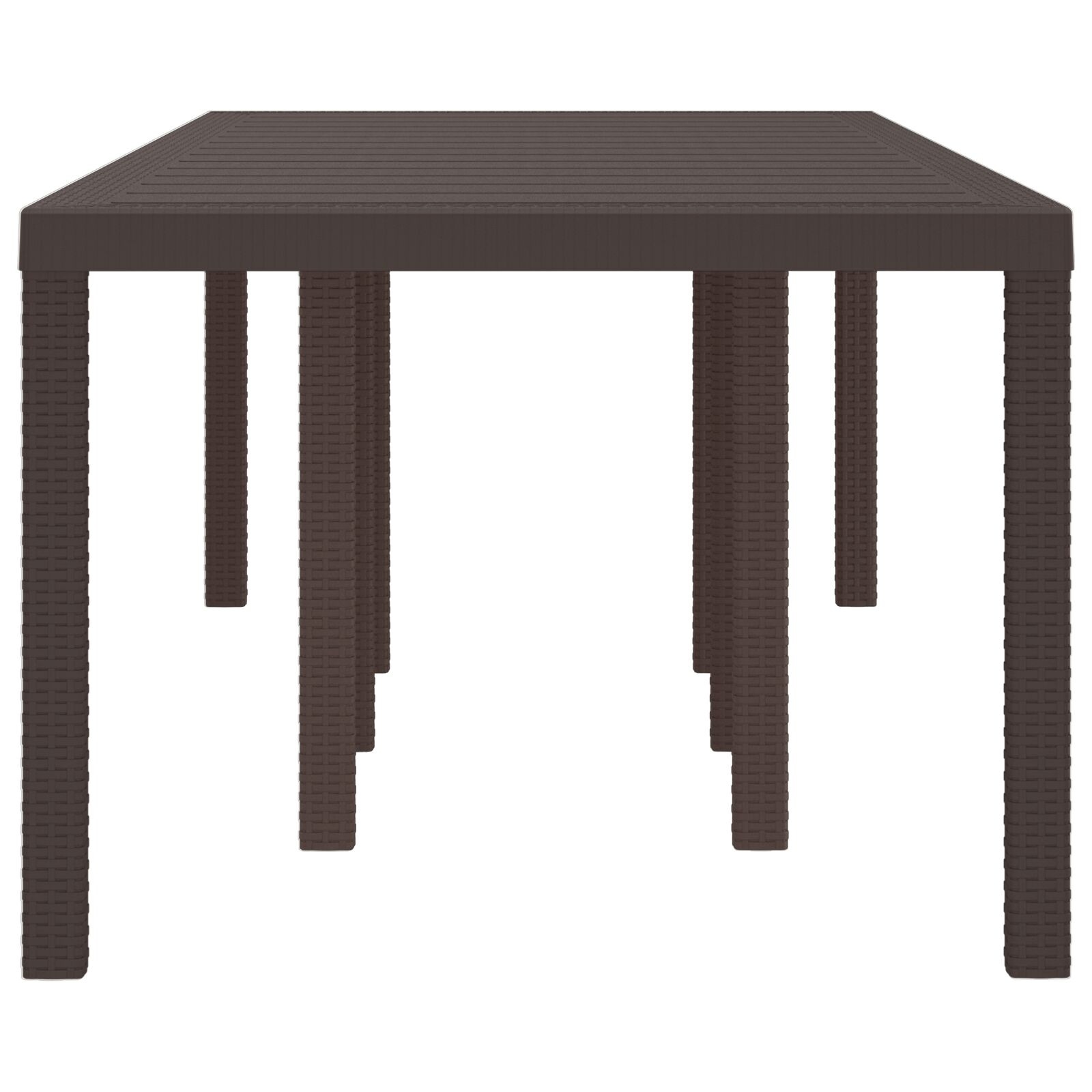 VidaXL Tuin Tafel Bruin 250x100x73 cm Poly Rattan
