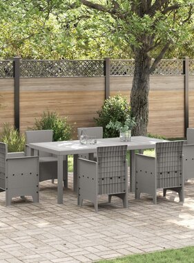 VidaXL Tuin Tafel Lichtgrijs 200x100x73 cm Poly Rattan