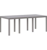 VidaXL Tuin Tafel Lichtgrijs 200x100x73 cm Poly Rattan